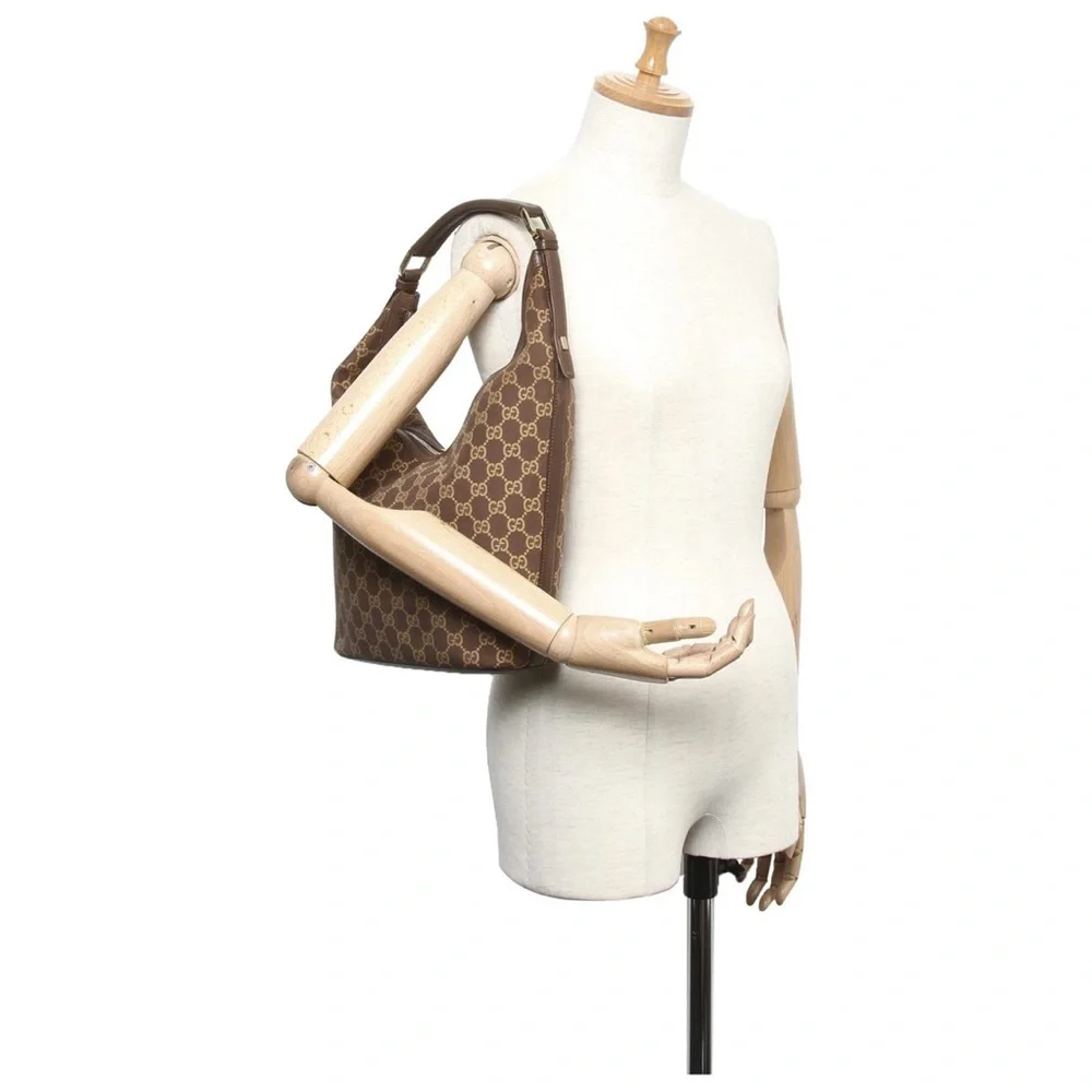 Gucci Brown Shoulder Bag with Geometric Pattern - Picture 3 of 3